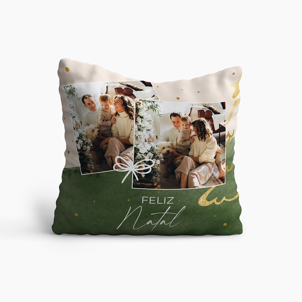 Almofada Watercolor Xmas Gold 1